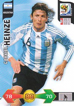 Gabriel Heinze Argentina Panini 2010 World Cup #8